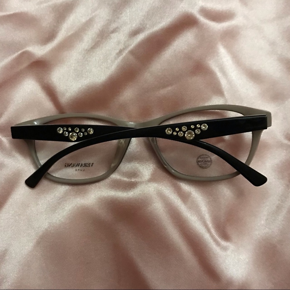5/30% off - Vera Wang New Vera Wang Eyeglasses with Swarovski Crystals Black
